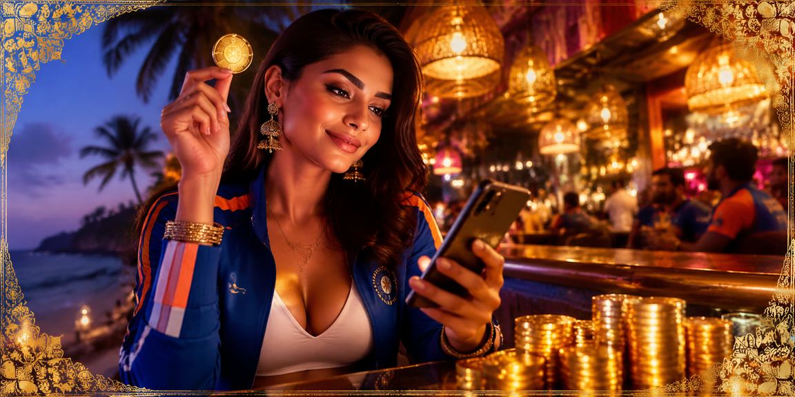 Cricket betting at scenic beach in Goa